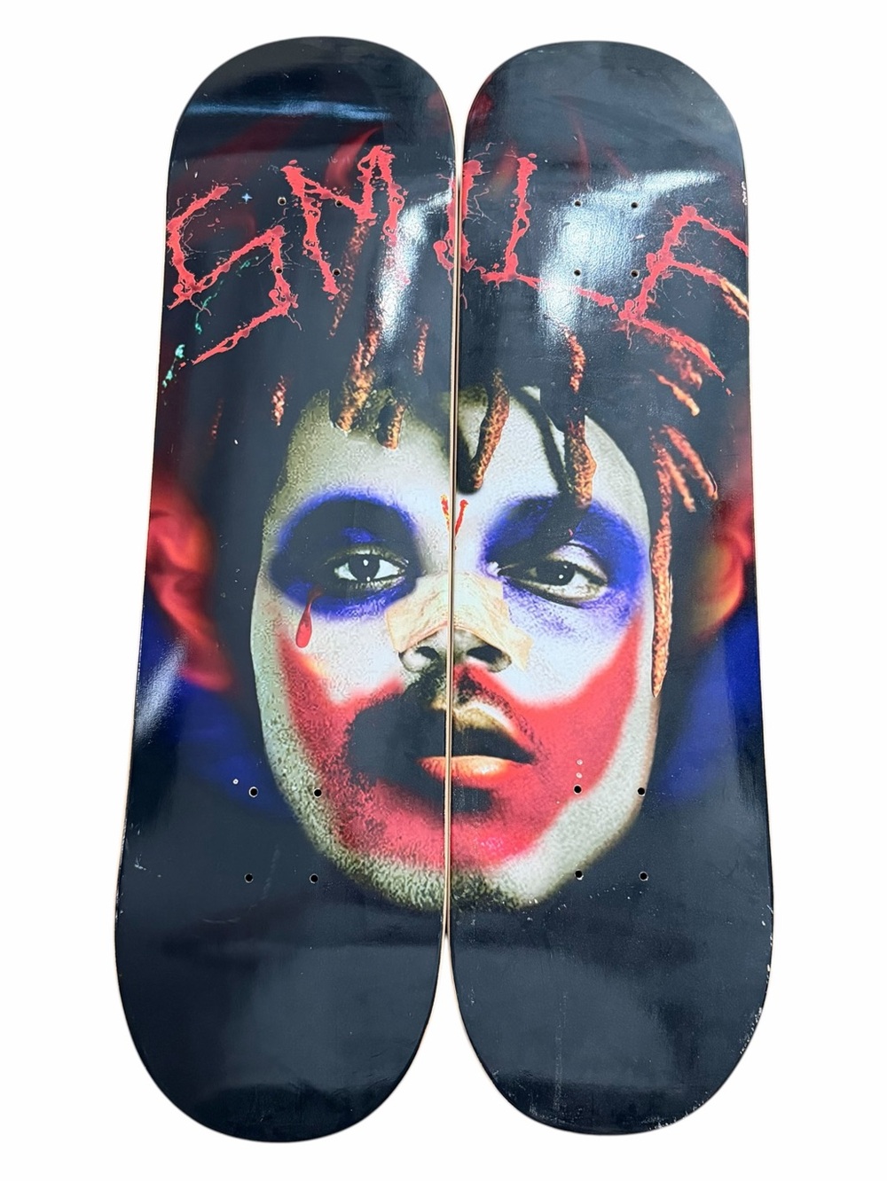 Juice Wrld x XO x VLONE Joker Skateboard Deck Set of 2 8.0” OG Rare Rap Skater